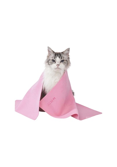 M-pets Bathtıme Kedi Ve Köpekler İçin Hızlı Kuruyan Havlu Pink