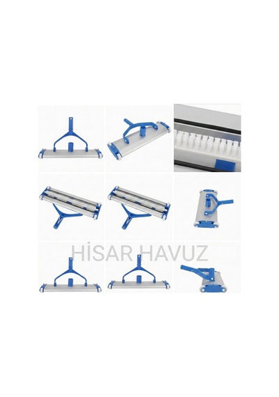 Hisar Havuz Alüminyum Havuz Süpürgesi - 2 İnç Vakum Bağlantılı, 45 Cm Genişlik - Lüks Havuz Tem