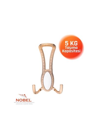 Seçi L Portmanto Askısı, Metal Vestiyer Askısı, 90 Gr, Dolap Ve Duvar Askılığı, Altin Vidalı