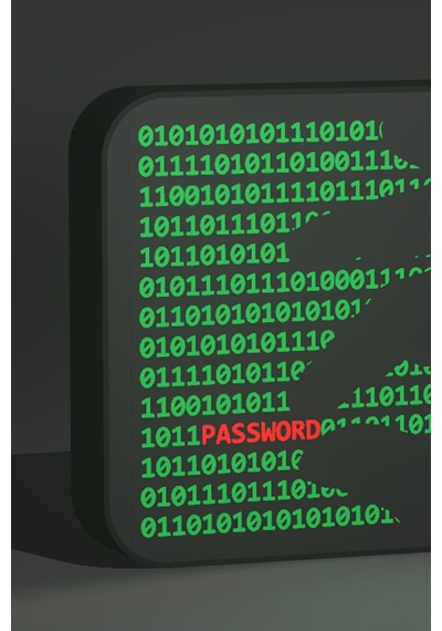 Hacker Password Tasarımlı Dekoratif Aydınlatma 25x16cm 603-1