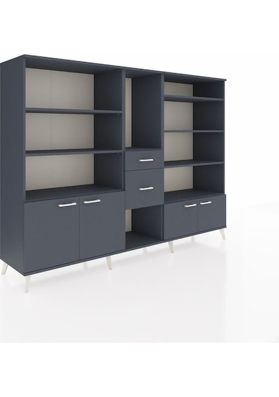 Hyperion Dolap 10 Raflı 2 Çekmeceli 4 Kapaklı 220x44x163 Antrasit Antrasit-antrasit Hyperion Dolap 10 Raflı 2 Çekmeceli 4 Kapaklı 220x44x163 Antrasit Antrasit-antrasit