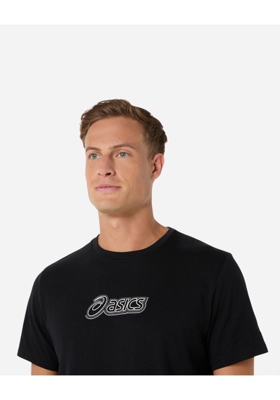 Asics Asıcs Logo Graphıc Tee Erkek Siyah Kısa Kollu Tshirt 2031f334-001