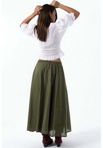 Hiccup Busem Polyester Etek Haki Yeşil