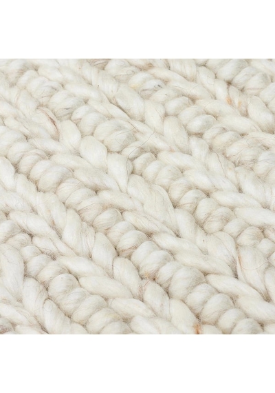 Eko Halı Jade Jd 07 Light Beige Naturel Kazak Örgü Desenli El Dokuma Örgü Halı Bej