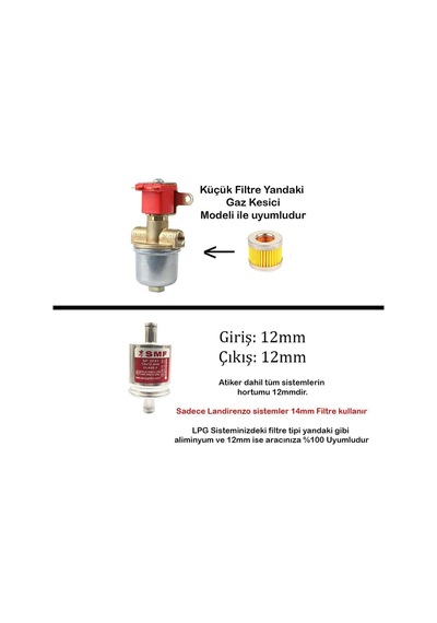 Atiker 2 Adet Smf Atiker Uyumlu Lpg Filtre Seti Atiker Lpg Filtresi Atiker Filtre Gaz Filtresi