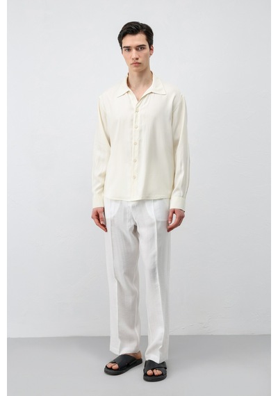 Antioch Relaxed Erkek Gömlek Ekru