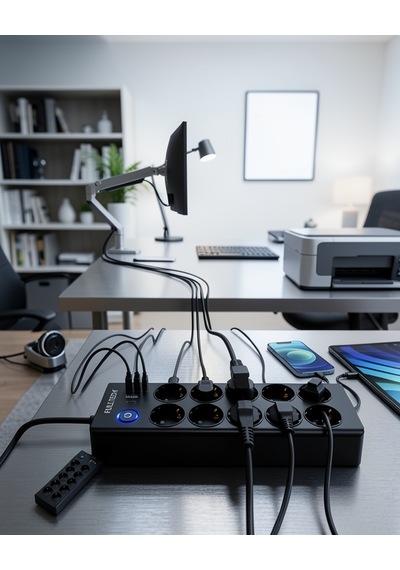 10'lu Akım Korumalı Çoklu Priz Usb-a Ve Type-c Çıkışlı Uczz10lupriz3680w-4 1