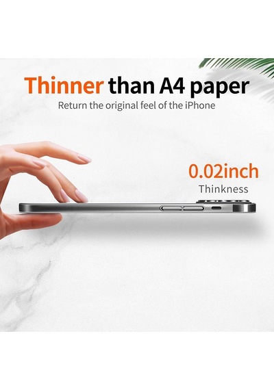 Apple Uyumlu iPhone 14 Kilif Sararmayan Ince Seffaf Sert Pc White Kapak 557050847