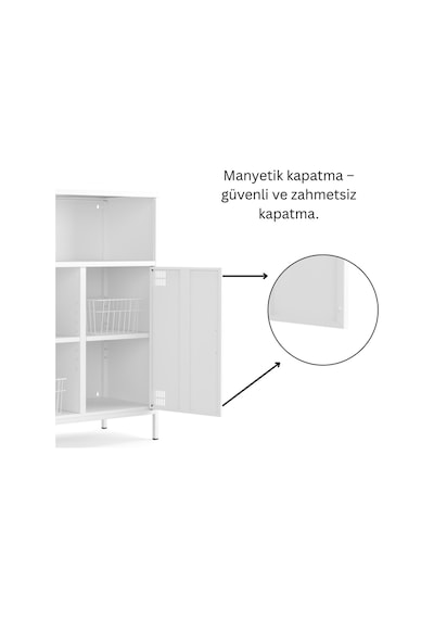 Pera Metal Dolap 2 Kapılı, Açık Raflı 80,50 X 40 X 109,50 Cm - 9 Renk Seçeneği Bulunmaktadır Ral 9016 Beyaz Pera Metal Dolap 2 Kapılı, Açık Raflı 80,50 X 40 X 109,50 Cm - 9 Renk Seçeneği Bulunmaktadır Ral 9016 Beyaz