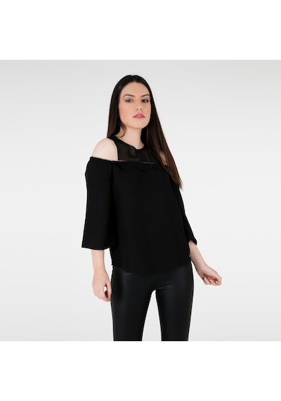 Armani Exchange Bayan Bluz 6Zyh21 Yn34Z 1200-Siyah