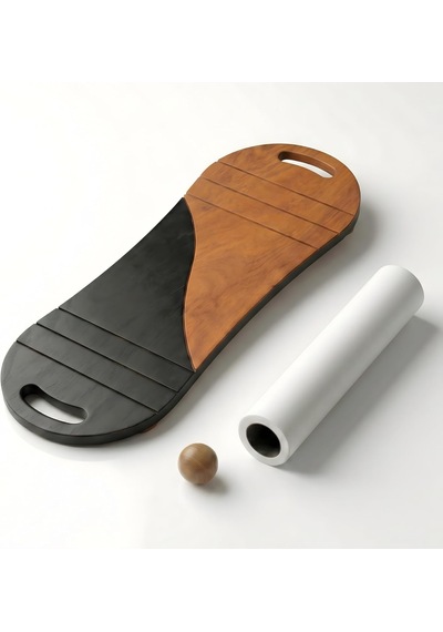 Siyah/kahve Denge Tahtası Balance Roller Board Çift Fonksiyonlu Sörf Eğitim Tahtası Kaykay Eğitim Tahtası 73 X 28 Çok Renkli