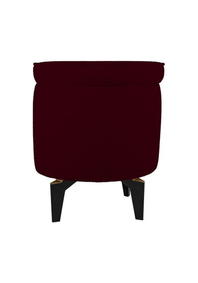 Gazzini Furniture Rio Retro Ayaklı Sandıklı Silindir Dekoratif Puf - Bordo