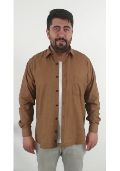 Tousus Regular Fit Pitikareli Vual Erkek Gömlek Kls-4015-tss Kahve