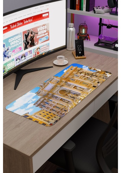 Roma İtalya V5 70x30 Xl Gaming Kauçuk Kaymaz Taban Mouse Pad Fare Altlığı