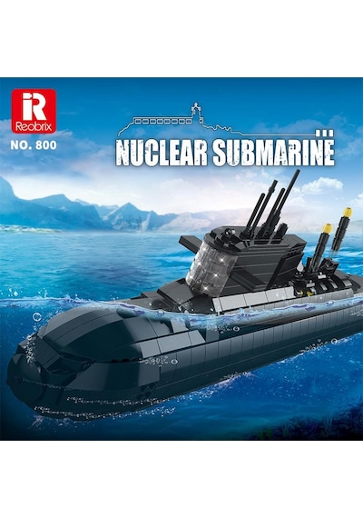 Reobrix 800 Nükleer Denizaltı Yaratıcı Yapı Blok Seti Building Blocks Nuclear Submarine - 1498 Parça
