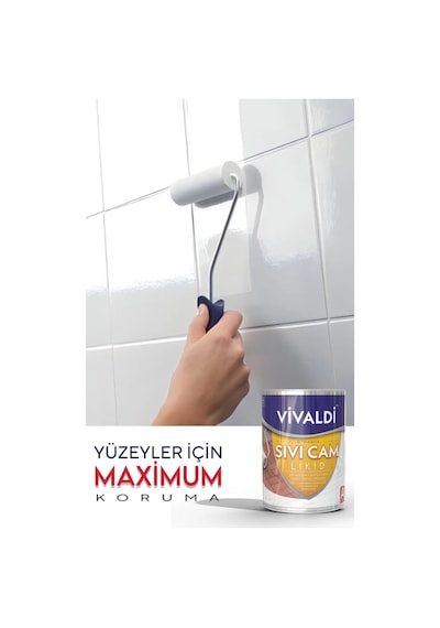 Fayans Boyası Sıvı Cam Ve Uygulama Seti Tezgah,mermer,banyo,mutfak Boyama Seti Aşkmerdiveni 1 Lt 1 L