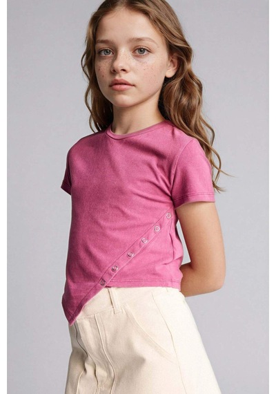 Defacto Penye Tişört Kız Çocuk H1082a826smpn10 Pembe-pn10