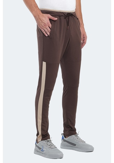 Slazenger Oxford I Erkek Fermuar Cepli Kahve Eşofman Altı Kahverengi