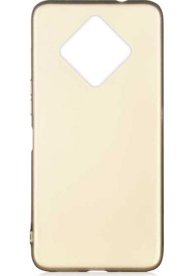 Kilifone - İnfinix Uyumlu Zero 8 - Kılıf Mat Renkli Esnek Premier Silikon Kapak - Gold