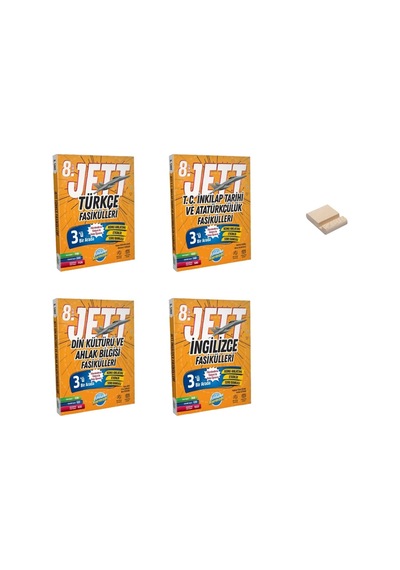 Lgs 8. Sınıf Jett Türkçe İnkılap Din Ve İngilizce Fasikülleri 4lü Set