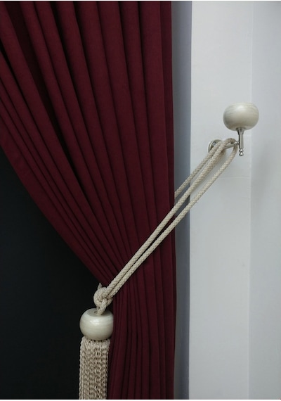 Evdepo Home Bordo Fon Perde Tek Kanat (540493090) Bordo