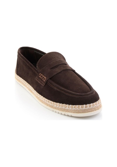 Kahve Hakiki Deri Erkek Loafer Ayakkabı E01698198602