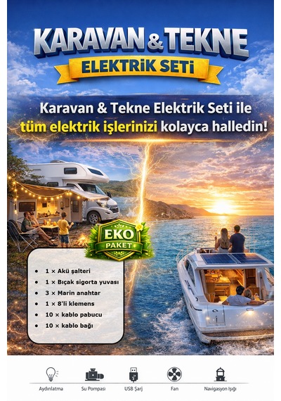 Karavan & Tekne Elektrik Tesisat Seti Eko Paket