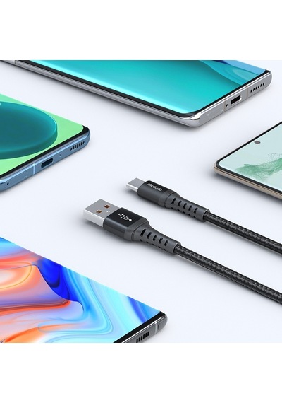 Mcdodo Ca-2274 Usb Typec Q.c 4.0 3a Hızlı Data Şarj Kablosu 2m Siyah