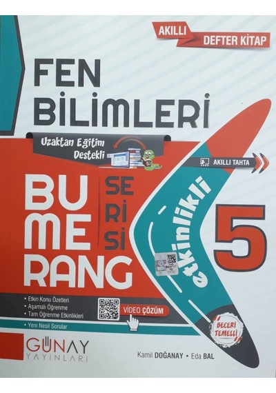 Günay 5.Sınıf Fen Bilimleri Bumerang Soru Bankası Etkinlikli