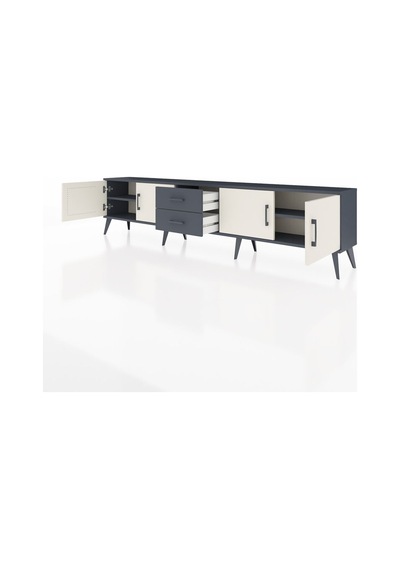 Arges Tv Ünitesi 2 Raflı 2 Çekmeceli 4 Kapaklı 220x30x51 Antrasit-aytaşı/antrasit Aytası/antrasıt - Antrasıt Arges Tv Ünitesi 2 Raflı 2 Çekmeceli 4 Kapaklı 220x30x51 Antrasit-aytaşı/antrasit Aytası/antrasıt - Antrasıt