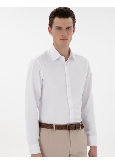 Pierre Cardin Erkek Beyaz Gömlek Desenli 50303375-vr013 Beyaz