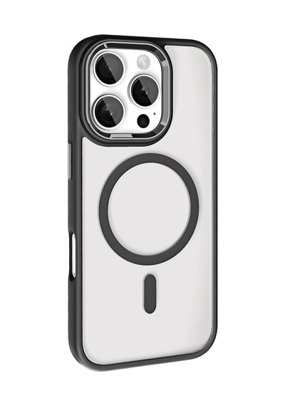 Zore Apple Uyumlu iPhone 16 Pro Max Kılıf Wireless Şarj Özellikli Krom Magsafe Silikon Kapak - Rose Brown