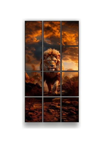 12 Parça Sarı Aslan Çerçeve Görünümlü Mdf Tablo Duvar Süsü Hediyelik Eşya 45cm X 85cm Renkli - 602504361 Renkli 12 Parça Sarı Aslan Çerçeve Görünümlü Mdf Tablo Duvar Süsü Hediyelik Eşya 45cm X 85cm Renkli - 602504361 Renkli