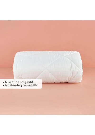 %100 Microfiber Tek Kişilik Yorgan, Beyaz, 155 X 215 Çok Renkli