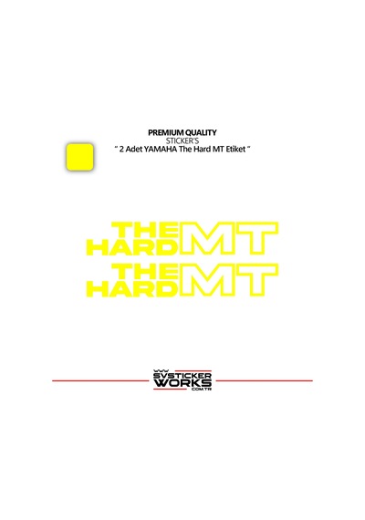 Yamaha The Hard Mt Sticker Yüksek Kalite Folyo 2 Adet Sticker Etiket 86190081