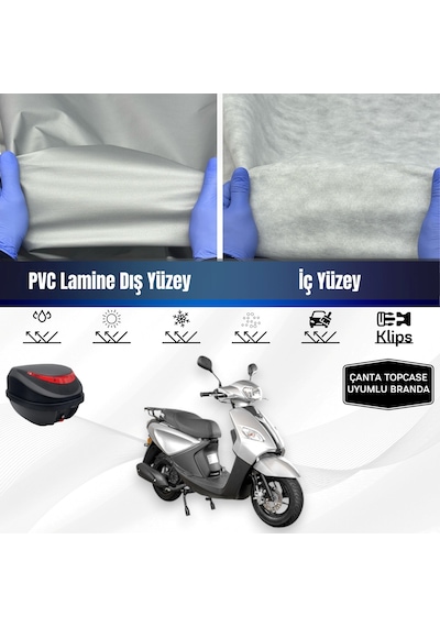 Apec Ps5 Motosiklet Branda Çanta Topcase Uyumlu Motor Brandası