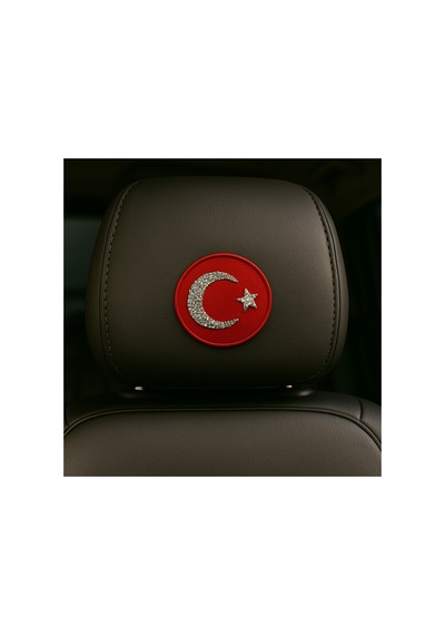 Taşlı Ütülenebilen Veya Sticker Olarak Kullanılabilen Daire Türk Bayrağı