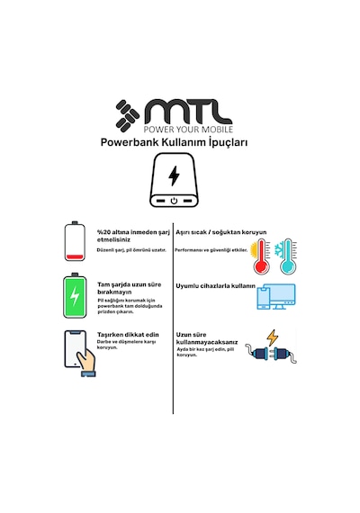 15000 Mah 22.5w Turbo Şarj Dahili Kablolu Led Göstergeli Pd Ve Qc 3.0 Powerbank Mt4515 Gri