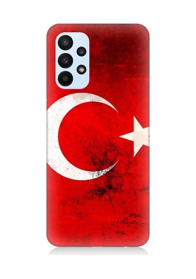 Samsung Galaxy A53 Uyumlu Türk Bayrağı Desenli Silikon Kılıf