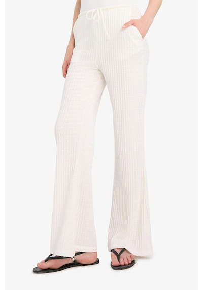DeFacto Coool Flare Fit Beli Lastikli Bürümcük Pantolon E9942AX25SMWT32
