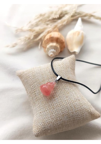 Kolye Gerdanlık Çakra Yoga Reiki Doğal Pembe Kuvars Taşı Kadın