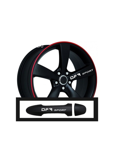 Dfm Rich İçin - Uyumlu Aksesuar Oto Kapı Kolu/jant - Sticker 10 Adet 10 1,5 Cm