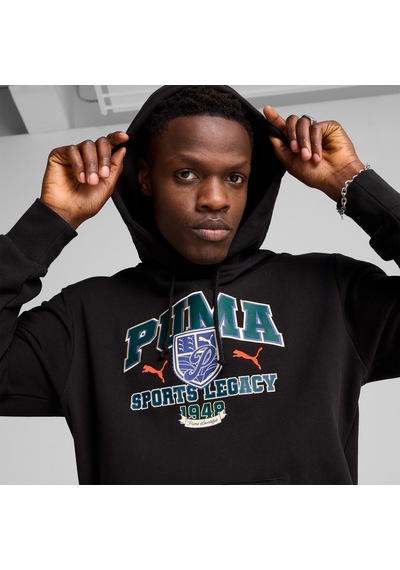 Puma Sports Legacy Graphic Erkek Siyah Sweatshirt 629629 2800282