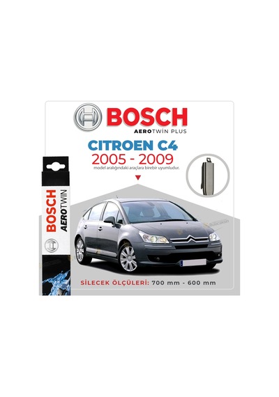 Citroen C4 Muz Silecek Takımı 2004-2009 Bosch Aerotwin