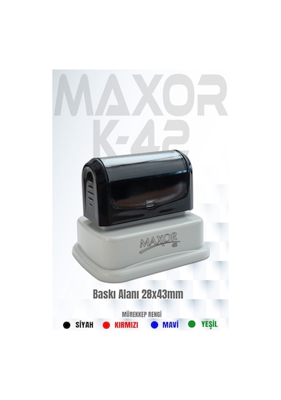 Maxor Kaşe K-42 İsim-ünvan Kaşesi 1 Adet