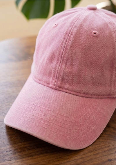 Emybox %100 Pamuk Yıkamalı Unisex Basic Şapka Kep Pembe