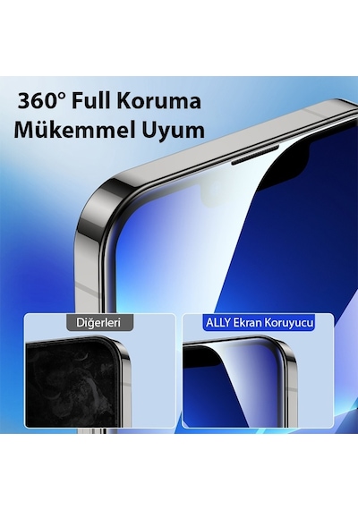 Ally Apple Uyumlu   iPhone 14 Pro Full Hd Kırılmaz Cam Ekran Koruyucu