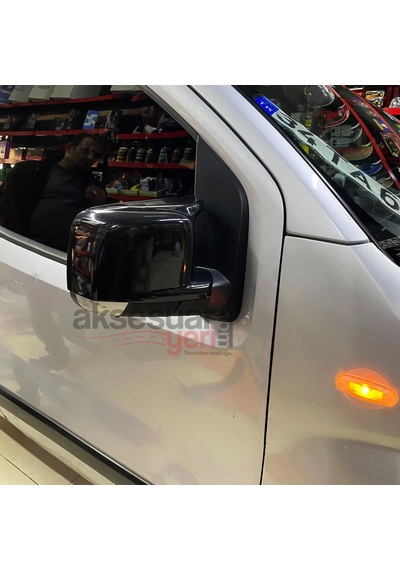 Fiat Fiorino Batman Yarasa Ayna Kapağı 2009-2022 Uyumlu Parlak Siyah Piano Black