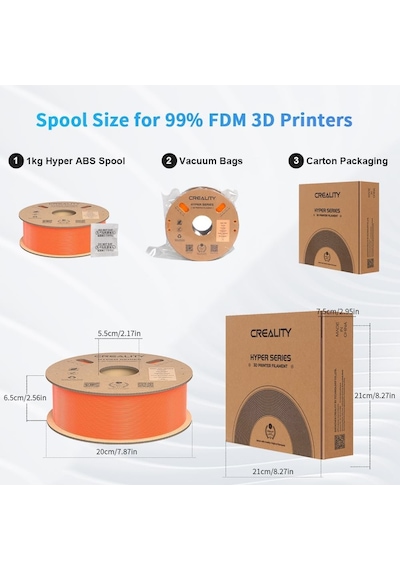 Creality Hyper Abs Turuncu Filament 1.75mm 1000gr - Urhanshop Yetkili Satış