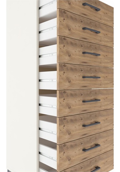 Hyperion Dolap Tek Raflı 8 Çekmeceli 60x44x182 Aytaşı-çam Aytaşı